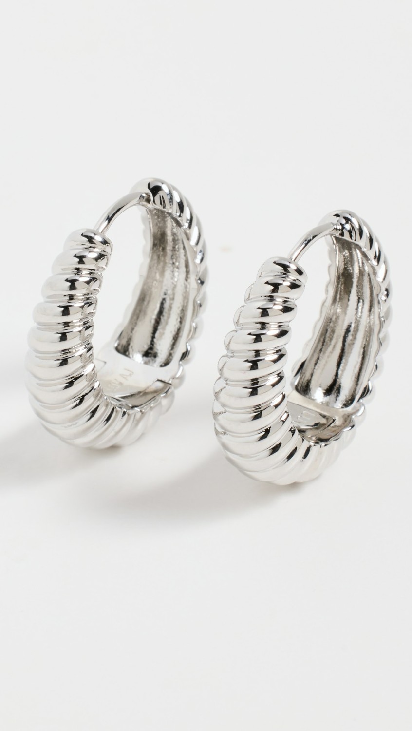 The Ridged Marbella Hoops  |  Earrings Earrings Earrings