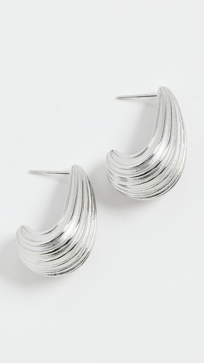 Thick Ridge Hoops  |  Earrings Earrings Earrings