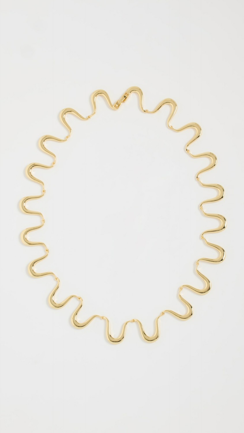 Thin Squiggle Necklace  |  Necklaces Jewelry Gold