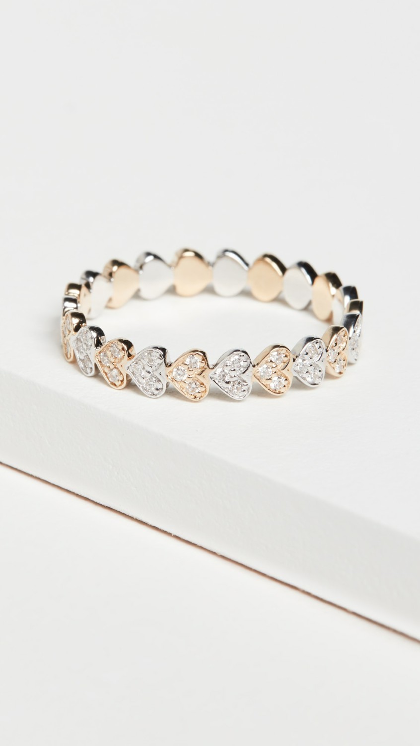 Tiny Heart Eternity Ring  |  Rings Jewelry Rings