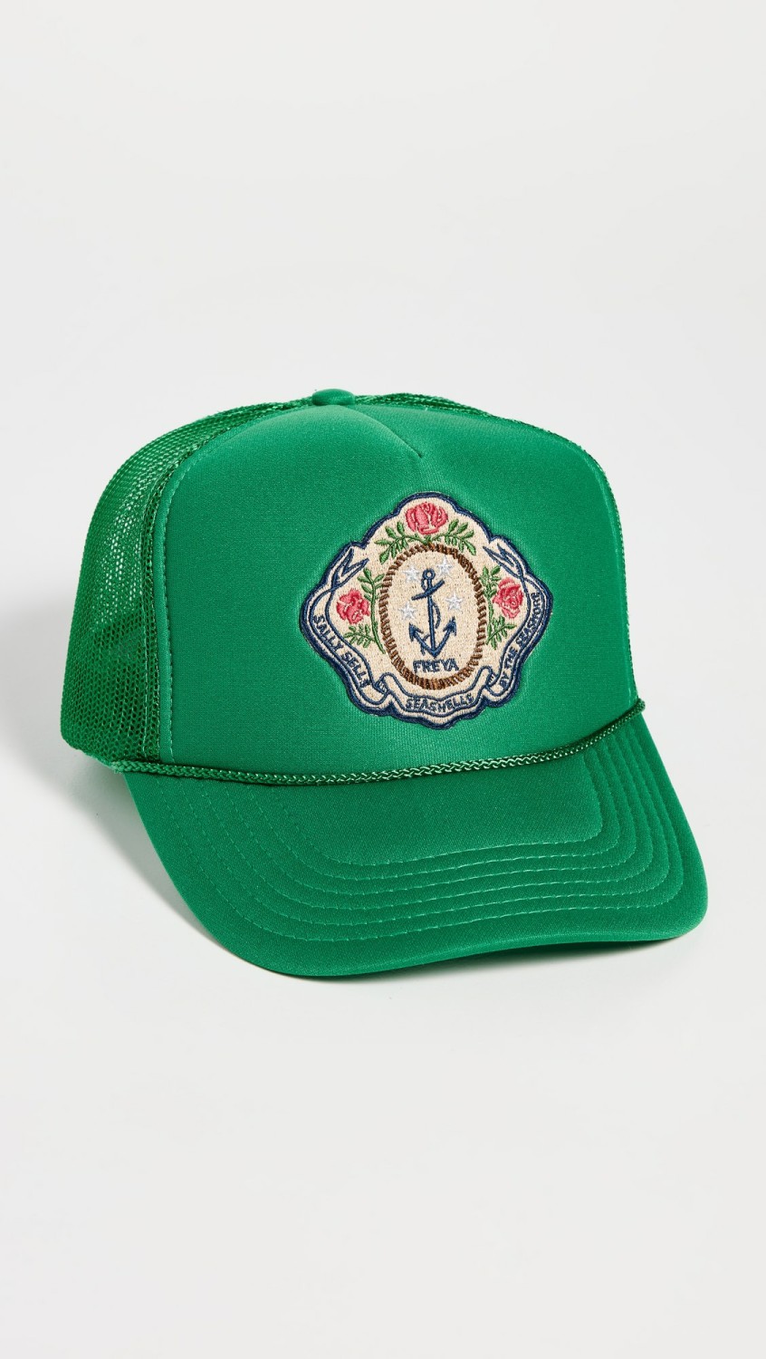 Trucker Hat, Sally Sells Seashells  |  Hats Accessories Green