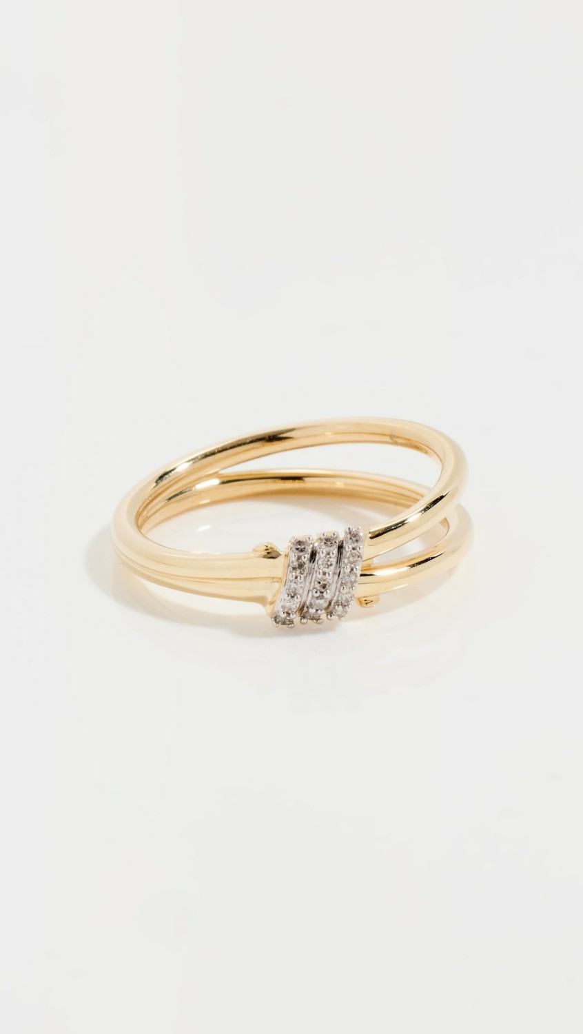 Twinkling Twine Pave Duo Ring  |  Rings Jewelry Rings