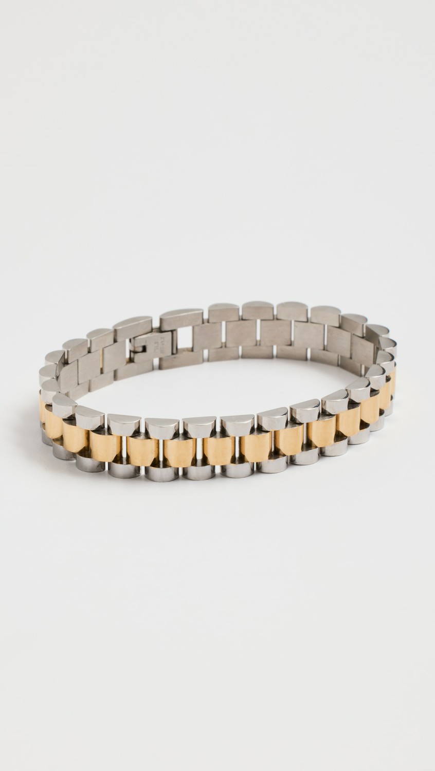 Two-Toned Timepiece Bracelet  |  Bracelets Bracelets Bracelets