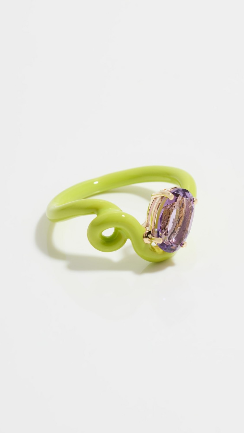 Vine Ring  |  Rings Jewelry Amethyst/Lime Green