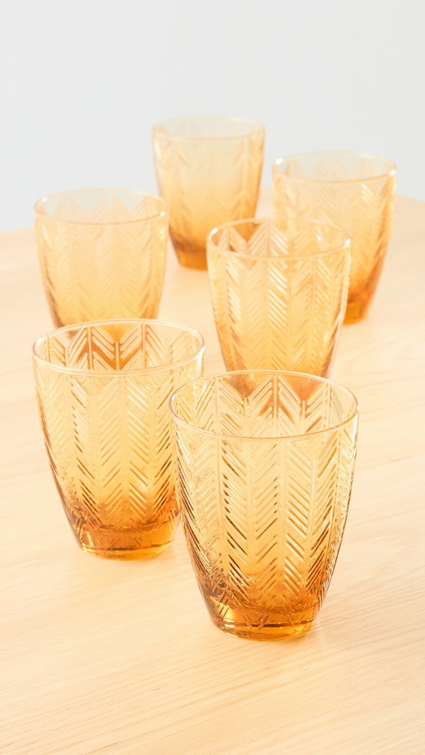 Water Glass Set  |  Tabletop Home Amber