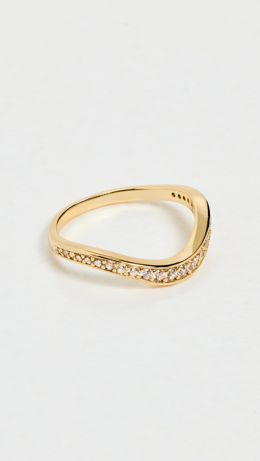 Waves Pave Ring  |  Rings Jewelry Gold