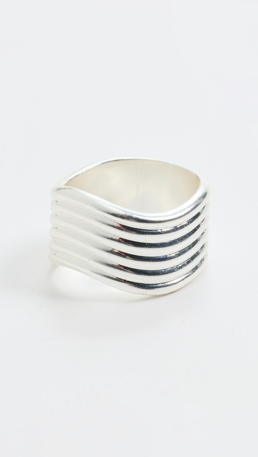 Wavy Ribbed Ring  |  Rings Jewelry Polished Silver