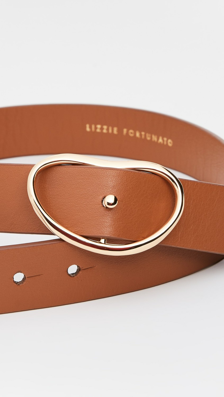 Wide Georgia Belt In Tan  |  Belts Accessories Belts