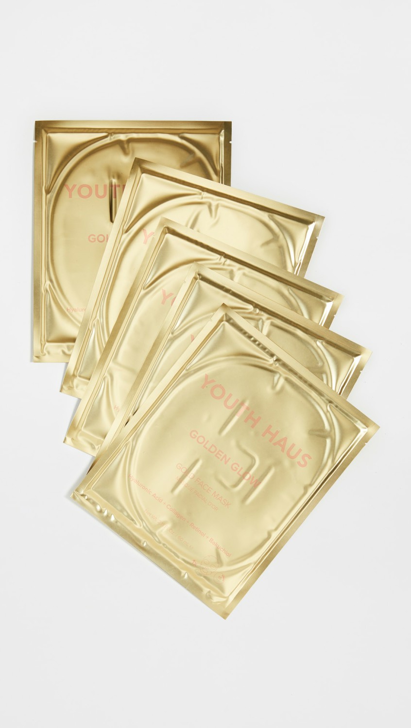 Youth Haus Gold Face Mask 5 Pack  |  Skincare Beauty Gold