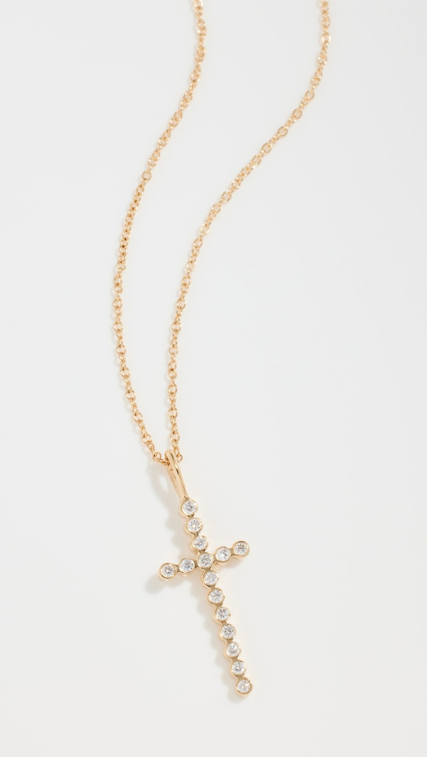 14K Bezel Cross Necklace  |  Necklaces Jewelry Necklaces