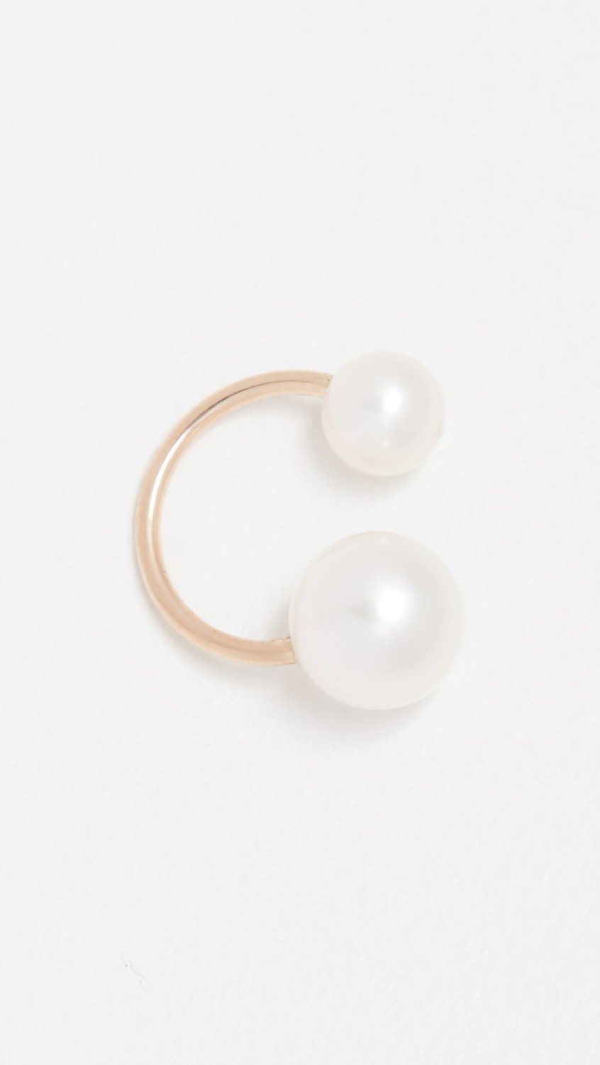 14K Gold Freshwater Cultured Pearl Ear Cuff  |  Earrings Earrings Earrings