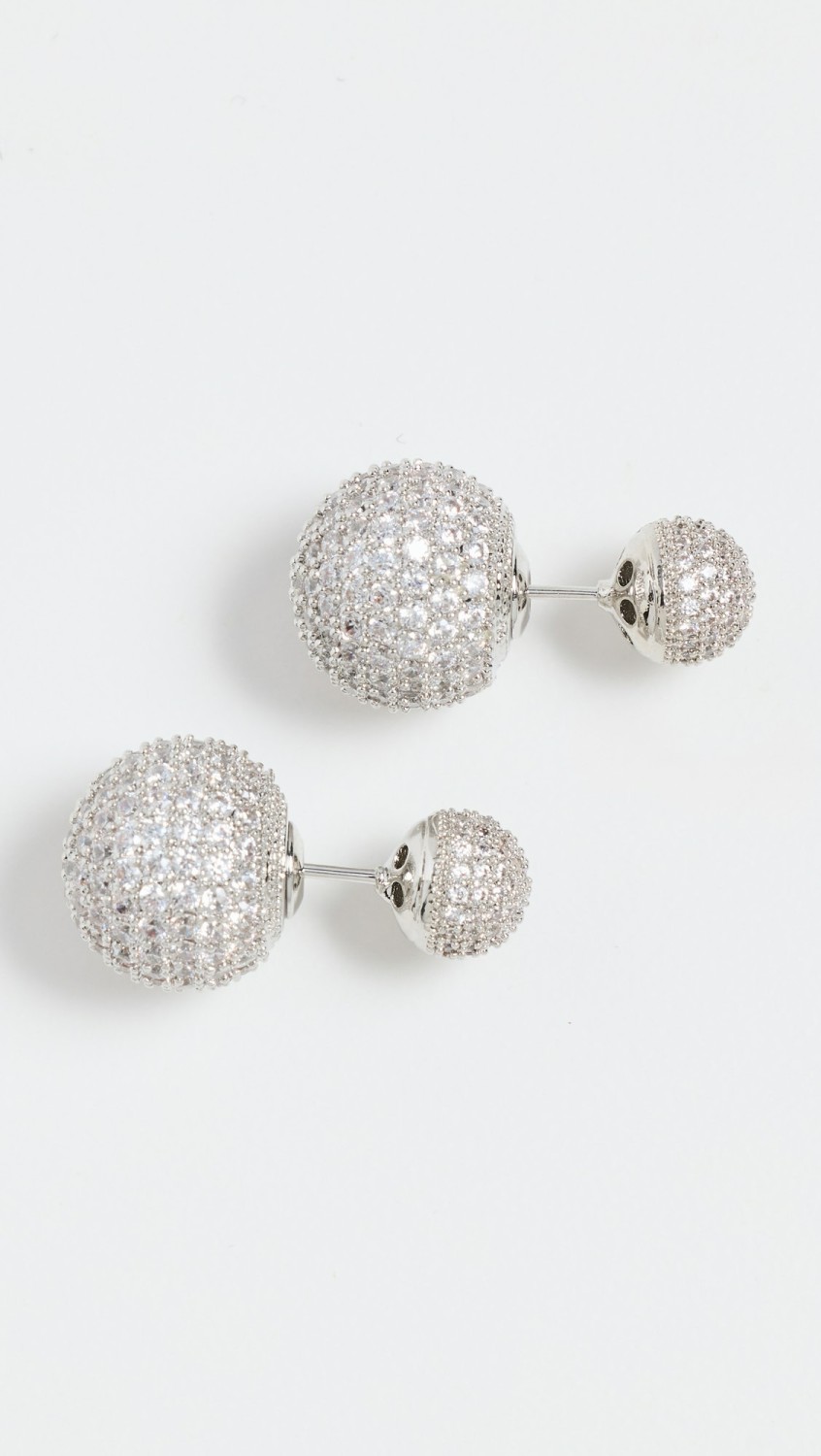 Double Ball Pave Earrings  |  Earrings Earrings Earrings