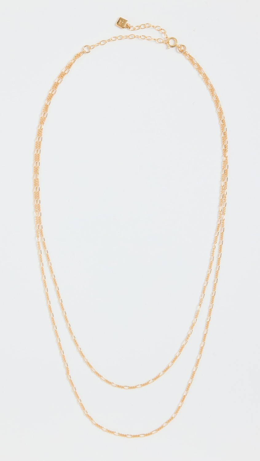 Two Tier Link Necklace  |  Necklaces Jewelry Gold