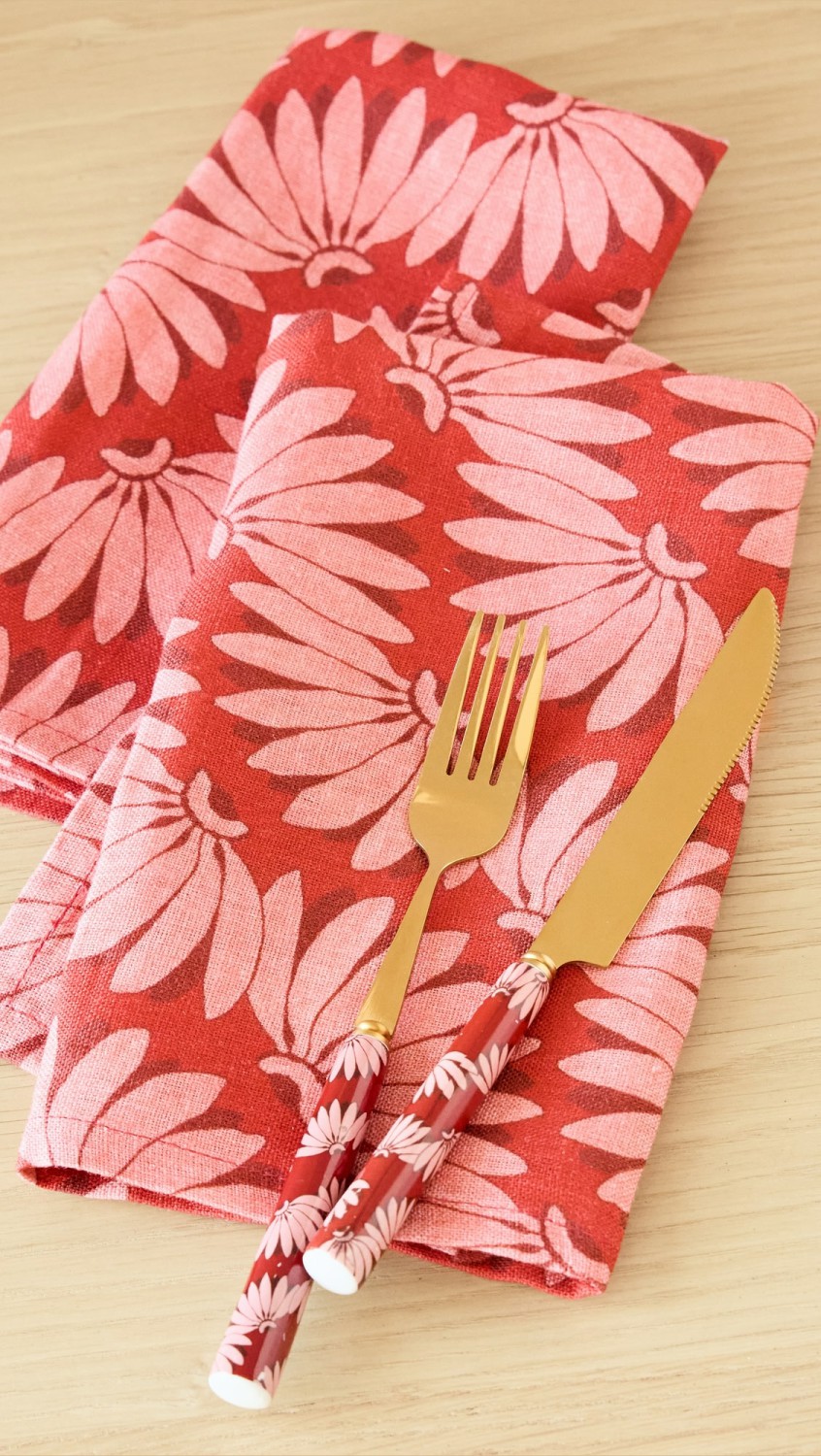 Joy A La Carte Napkin  |  Tabletop Home Red