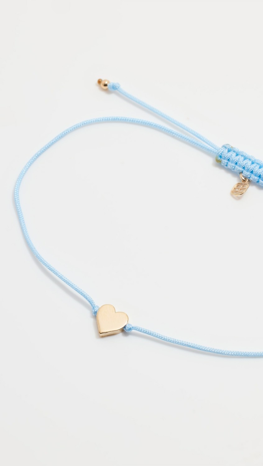 Tiny Pure Heart Cord Bracelet  |  Bracelets Bracelets Blue