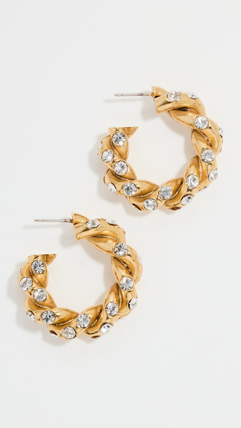 Small Rope Hoop Earrings  |  Earrings Earrings Crystal