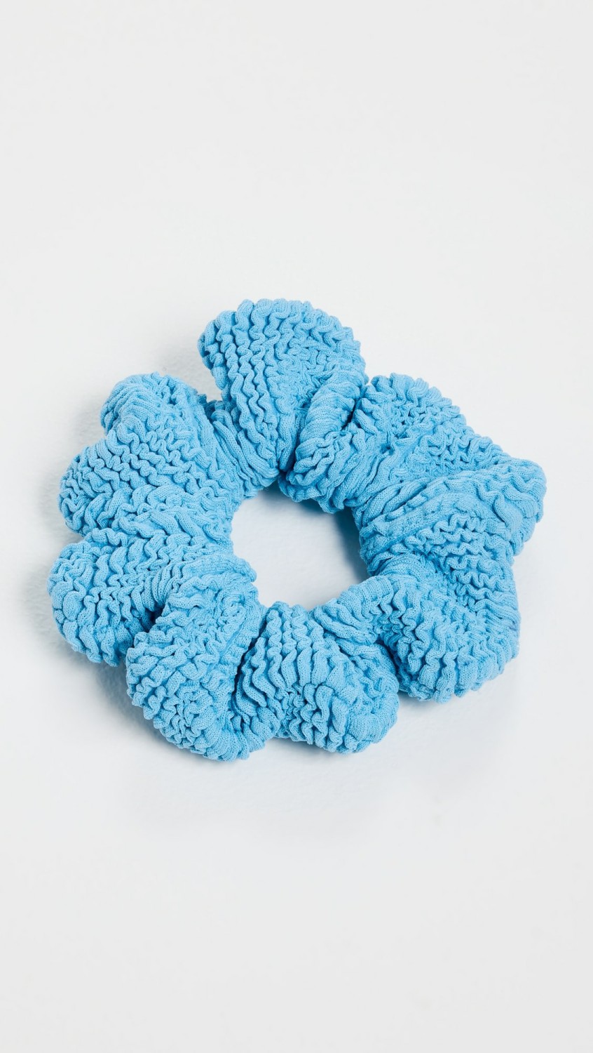 T Crinkle Sky Blue Scrunchie  |  Hair Accessories Accessories Hair Accessories